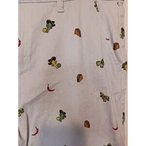 Raw Yarn Taco Cactus Chili Pepper Mens Khaki Chino Shorts 36